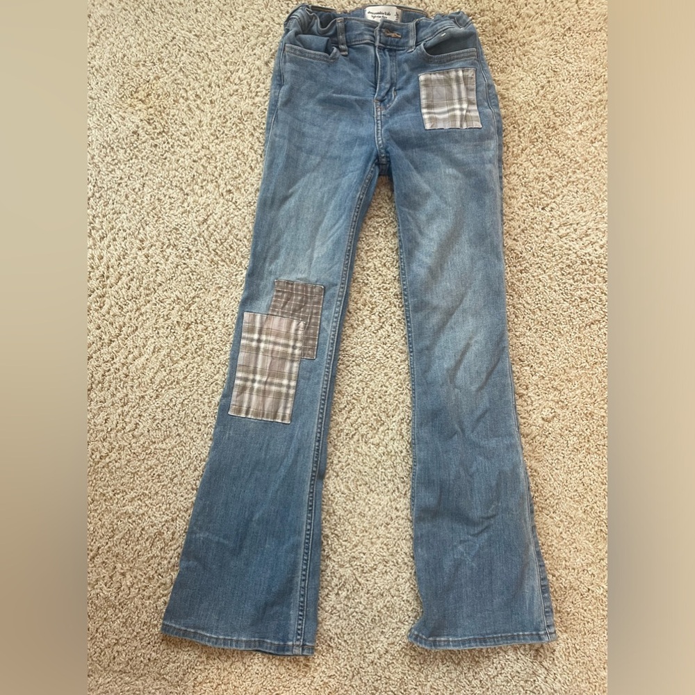 Abercrombie kids high rise flare jeans size 9/10 long